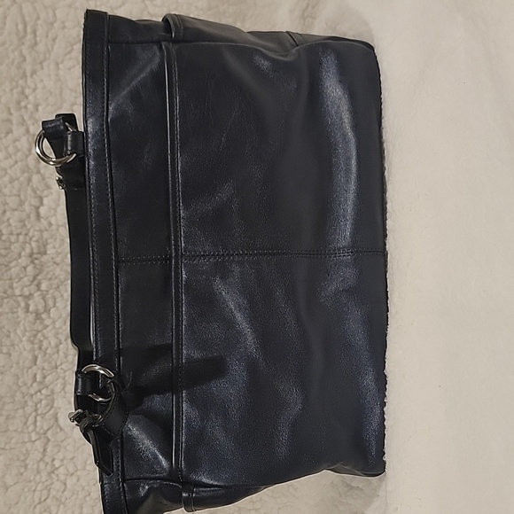 (J8) Coach Gallery Blue Smooth Leather Shoulder Bag - Picture 6 of 12